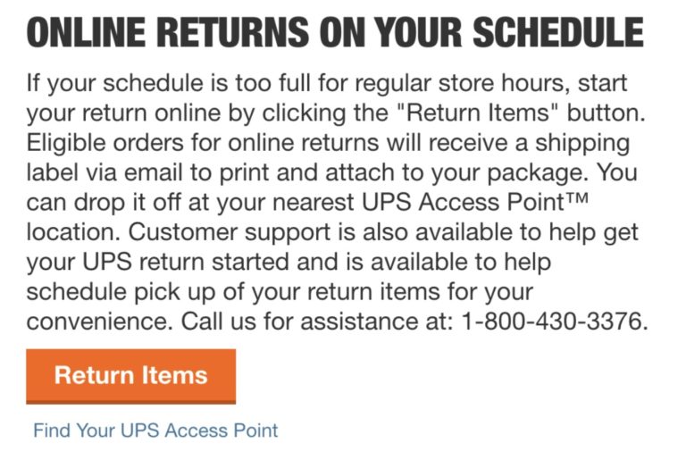 Home Depot Return Policy Without A Receipt