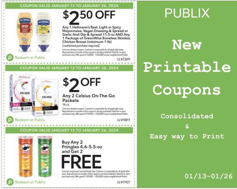 Publix Printable Coupons