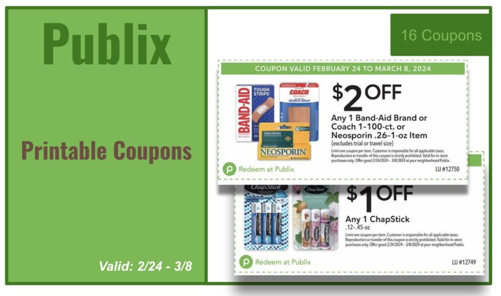 Publix Printable Coupons